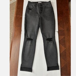 Distressed GOODAMERICAN Black Denim Jeans